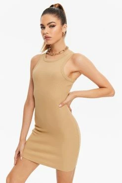 Solado Basic Ribbed Sleeveless Mini Dress