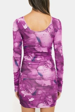 Solado Abstract Print Lace Up Long Sleeve Mini Dress -Solado Sales Shop jpeg e2276384 c281 4abe b789 461aceeb9a4d 1800x1800