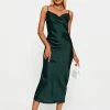 SOLADO Cowl Neck Jacquard Bodycon Midi Dress