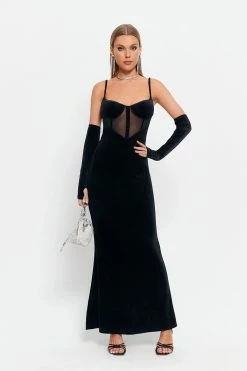 SOLADO Plunging Neck Mesh Splicing Velvet Mermaid Dress With Oversleeve -Solado Sales Shop jpeg e5a2387e 20d7 46d6 a537 d7199ee729ac 1800x1800