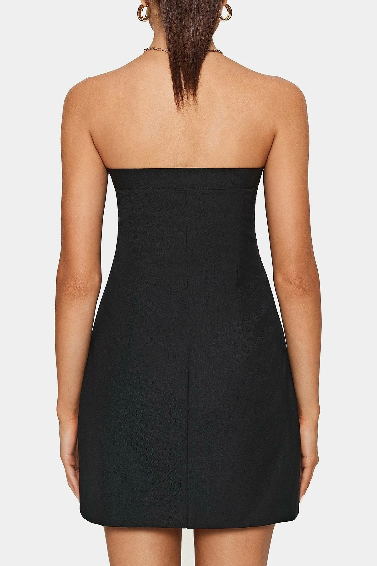 SOLADO Off Shoulder Button Front A-Line Mini Dress 7 SOLADO Off Shoulder Button Front A-Line Mini Dress - Image 7