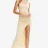 Solado Halter Neck Split Hem Backless Maxi Dress
