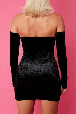 SOLADO Off Shoulder Bodycon Velvet Mini Dress With Oversleeve -Solado Sales Shop jpeg f89899a7 9830 41ac aeff 208f793f216b 1800x1800