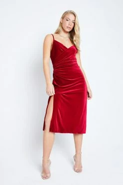 Solado Plunging Neck Ruched Split Hem Velvet Midi Dress -Solado Sales Shop jpeg fe6a6eeb aba8 477d b618 6406906f395e 1800x1800