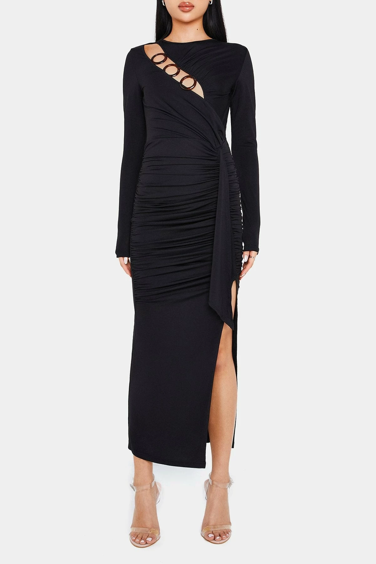 SOLADO O-Ring Front Cut Out Split Hem Maxi Dress 6 SOLADO O-Ring Front Cut Out Split Hem Maxi Dress - Image 6